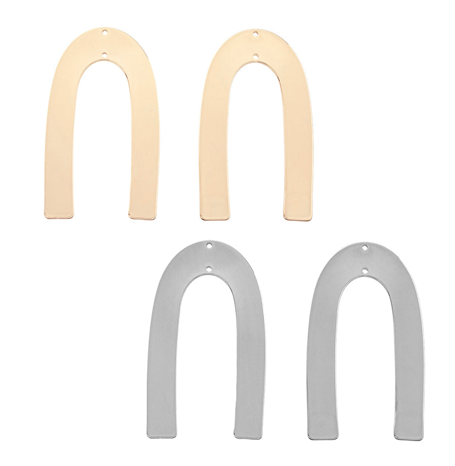 50x29mm Elongated Arched Components from the Chic Collection - Gold Plated (1 Pair)