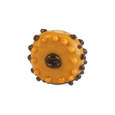15mm Milk Chocolate Designer Truffel Round Candy Lampwork Beads-Large Hole - Goody Beads