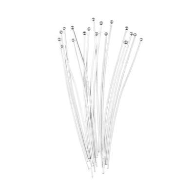 2 Inch 2mm Dot Head Pins- Antique Silver (10 pieces)