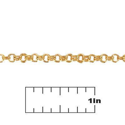 3.4mm Gold Plated Double Cable Chain - Goody Beads