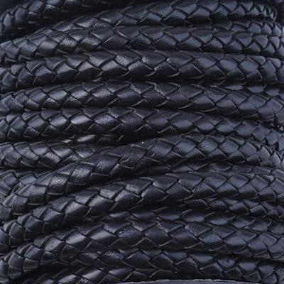 5mm Braided Saddle Round Leather Cord with Hollow Core