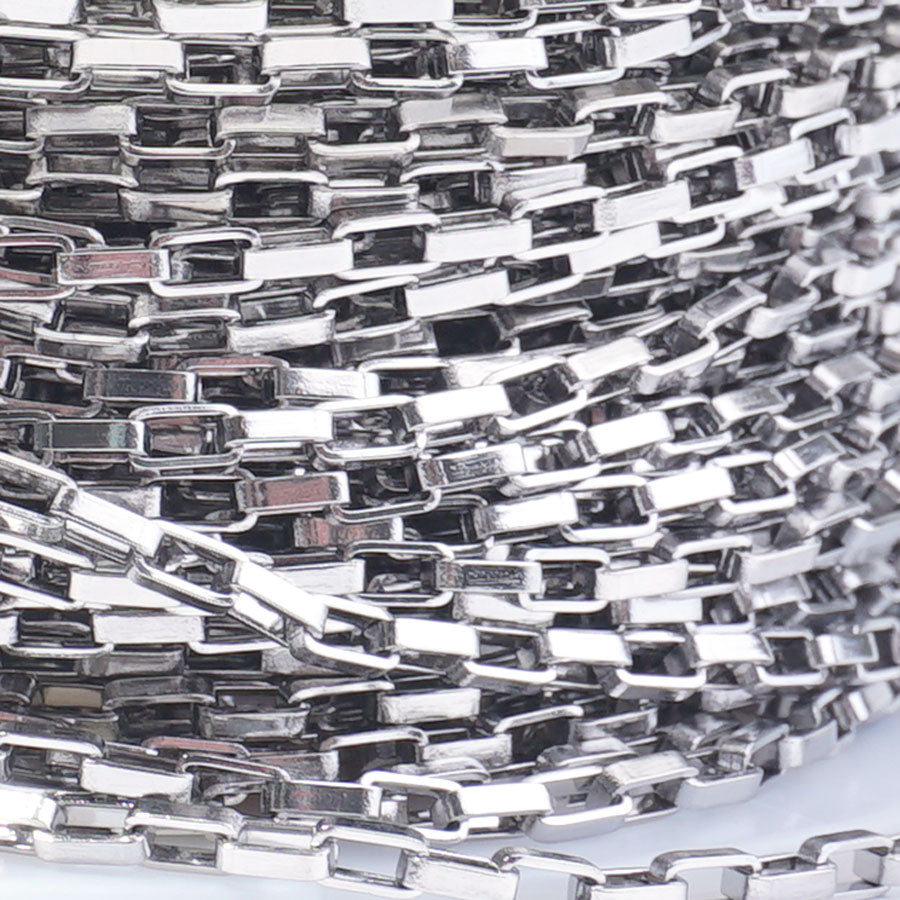 2mm Stainless Steel Small Box Chain - Goody Beads