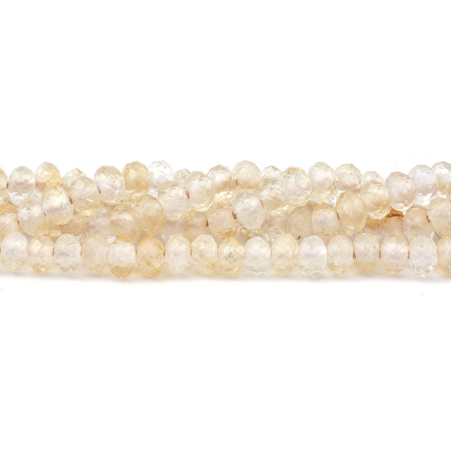 Citrine Natural 4X6mm Rondelle Faceted - Large Hole Beads - Goody Beads