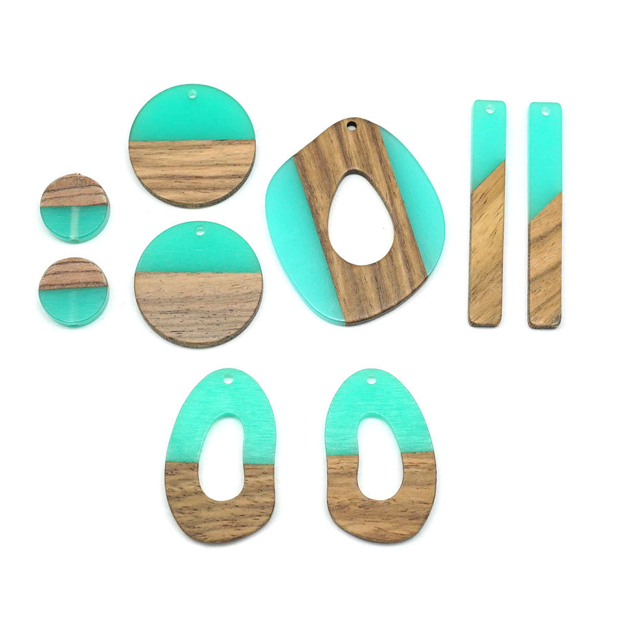 Exclusive Wood & Resin Summer Bundle - Sea Blue - Goody Beads