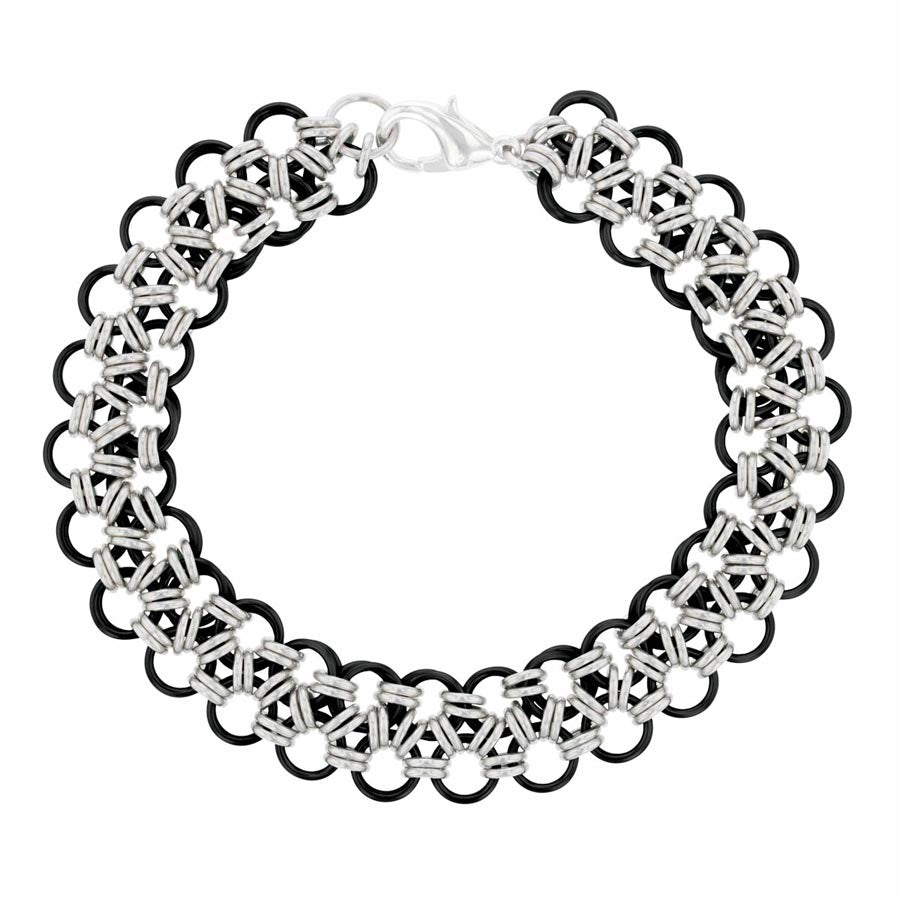 Bright Aluminum Helm Cuff Chain Maille Bracelet Kit