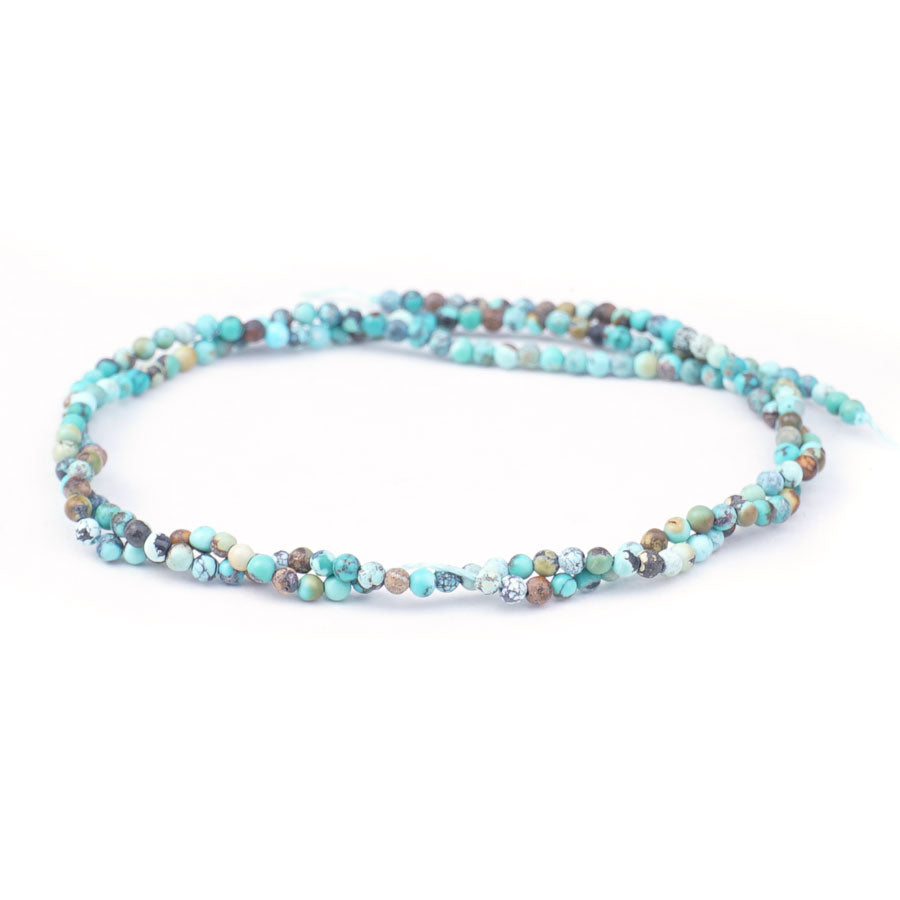 Hubei Turquoise 2mm Round Light Blue Matrix - Limited Editions - Goody Beads