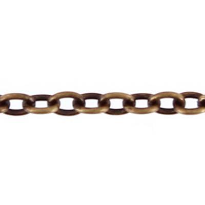 1.3mm Brass Oxide Plated Cable Chain - Goody Beads