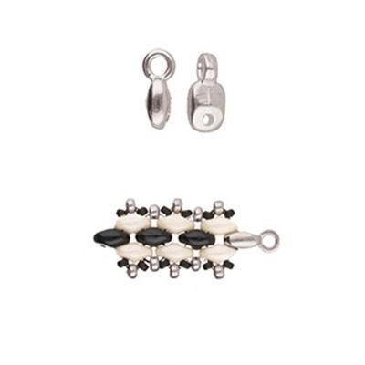 Cymbal Vourkoti SuperDuo Silver Plated Bead Ending - Goody Beads