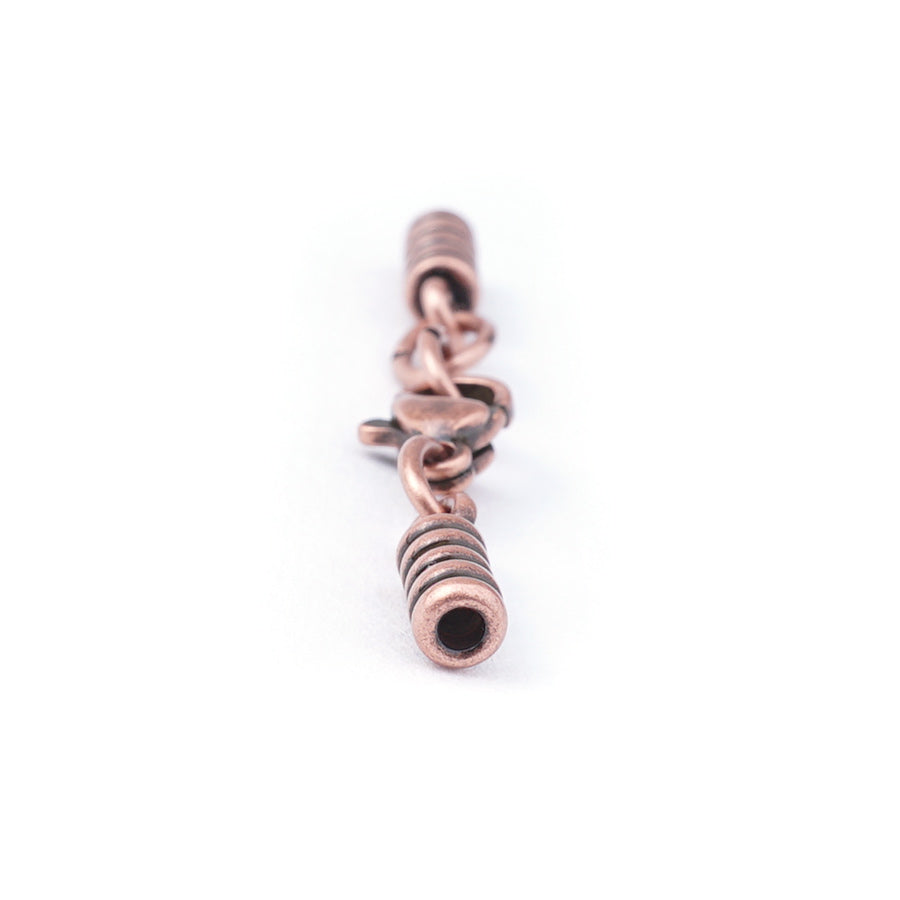 2mm Copper Finish Stainless Steel Glu-N-Go End Caps - Goody Beads