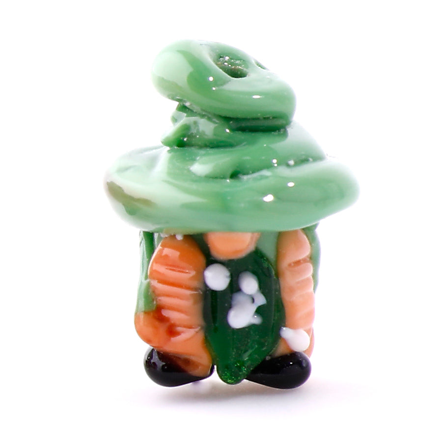 21x14mm St. Patrick's Day Cup-O-Cheer Gnome Lampwork Bead