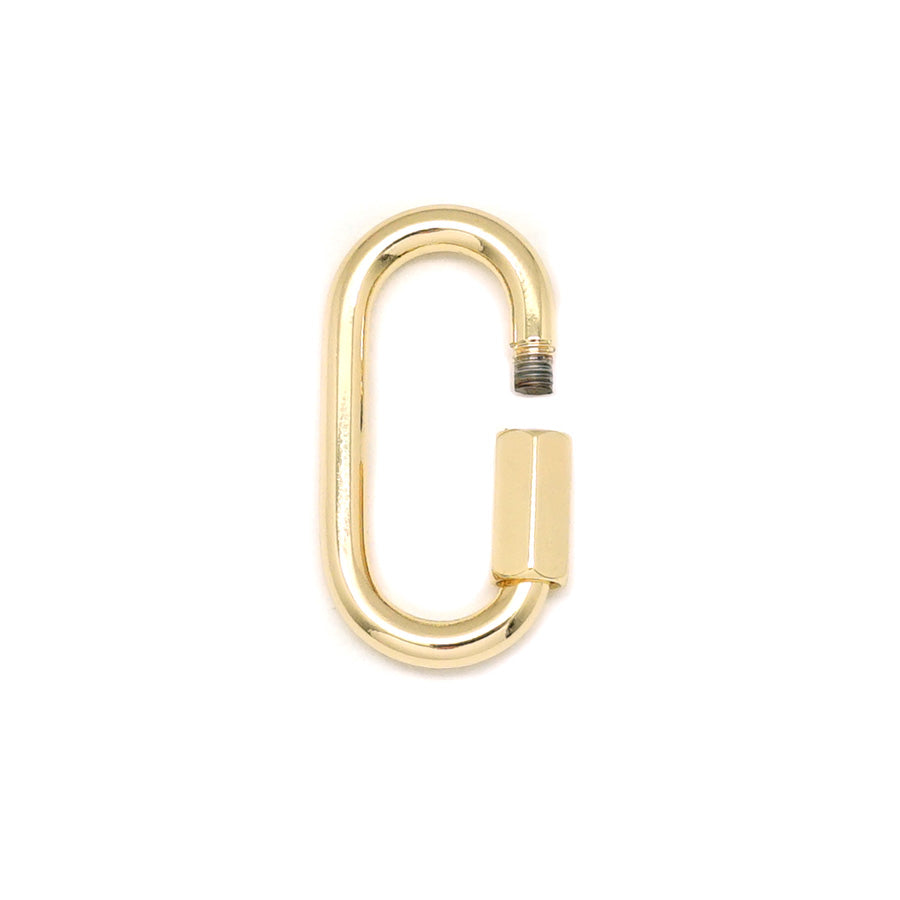 30mm Gold Plated Jewelry Carabiner with Lock Clasp or Pendant - Goody Beads