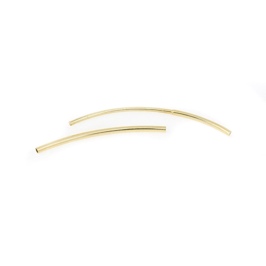 Gold Plated Tube Clasp for 1mm Round Leather & Chain - Goody Beads