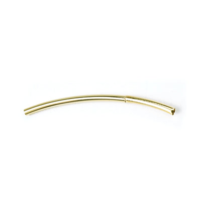 Gold Plated Tube Clasp for 2mm Round Leather & Chain - Goody Beads