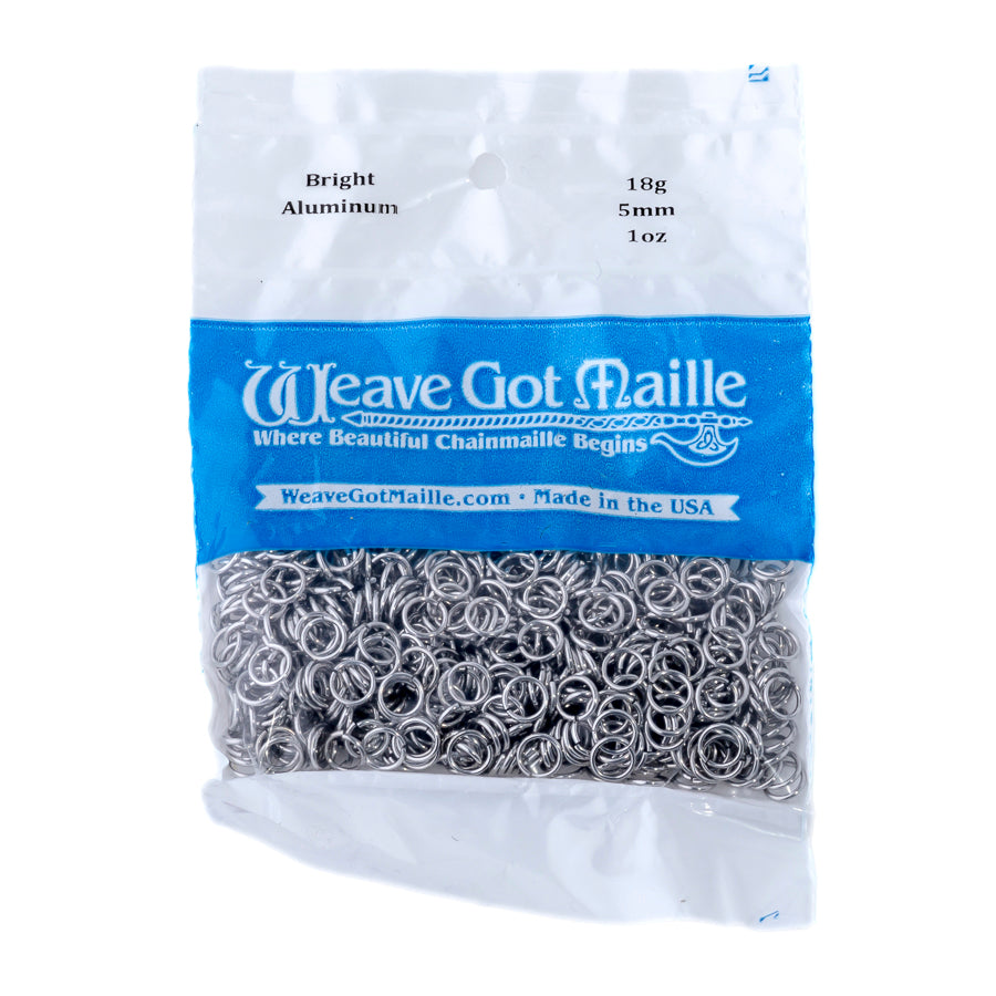 Weave Got Maille Gauge anellini, Platinum, 4.5 mm Weave Got Maille Gauge anellini, Platinum, 4.5 mm