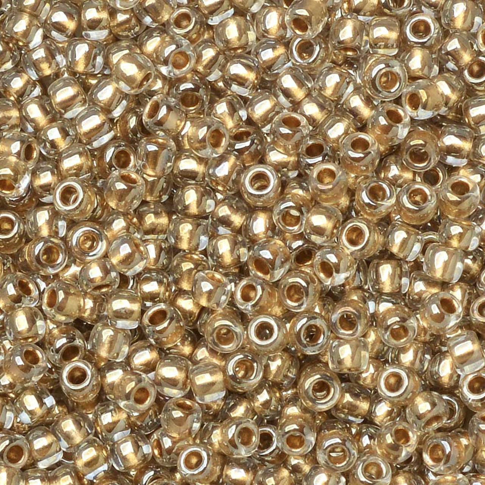 TOHO Bead Round 11/0 Bronze Lined Crystal, 2.5-Inch Tube