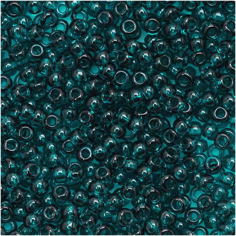 TOHO Bead Round 11/0 Transparent Teal, 2.5-Inch Tube