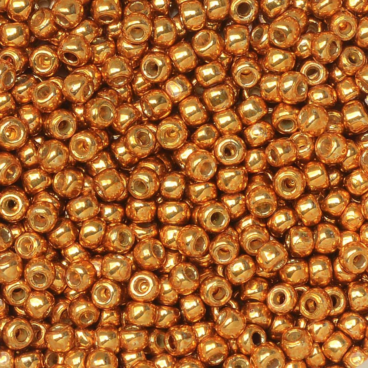 TOHO Round Bead 11/0 PermaFinish Galvanized Old Gold 2.5-Inch Tube