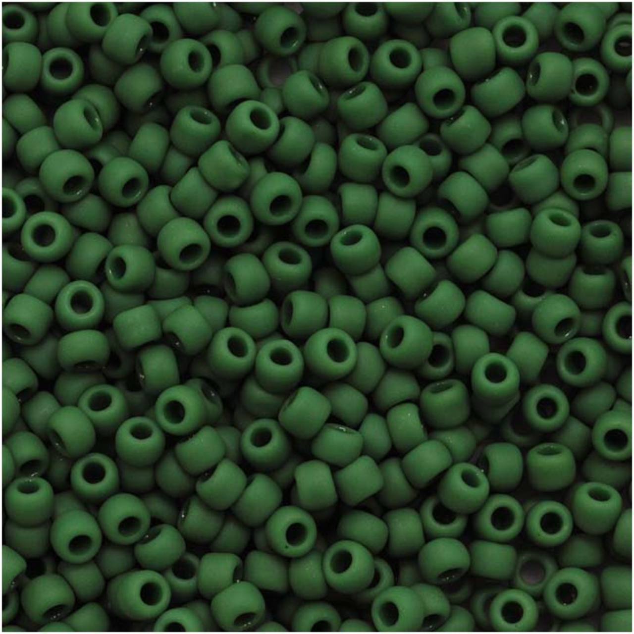 TOHO Bead Round 11/0 Matte Opaque Pine Green, 2.5-Inch Tube