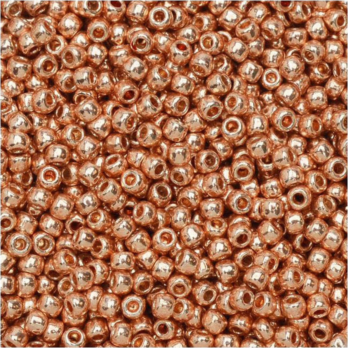 TOHO Round Bead 11/0 PermaFinish Galvanized Rose Gold 2.5-Inch Tube