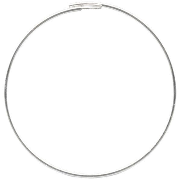 Silver Plated Earring Hoop Component, Manipulating, 1" (1 Pair)