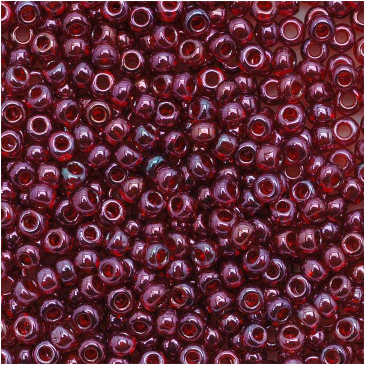 TOHO Bead Round 11/0 Gold-Lustered Cranberry, 2.5-Inch Tube