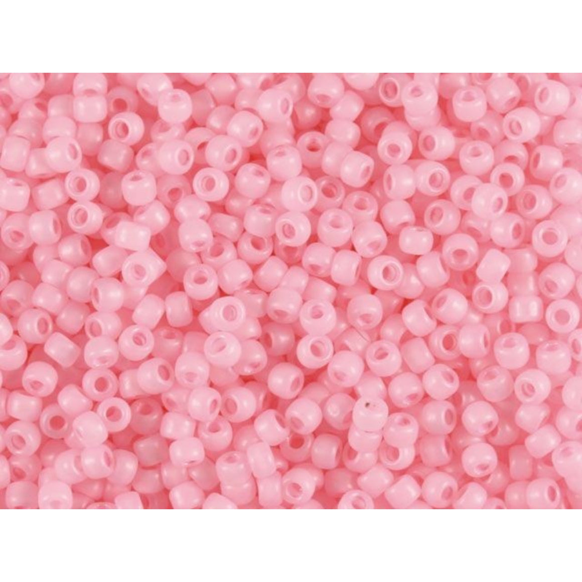 TOHO Bead Round 11/0 Frosted Ceylon Baby Pink, 2.5-Inch Tube