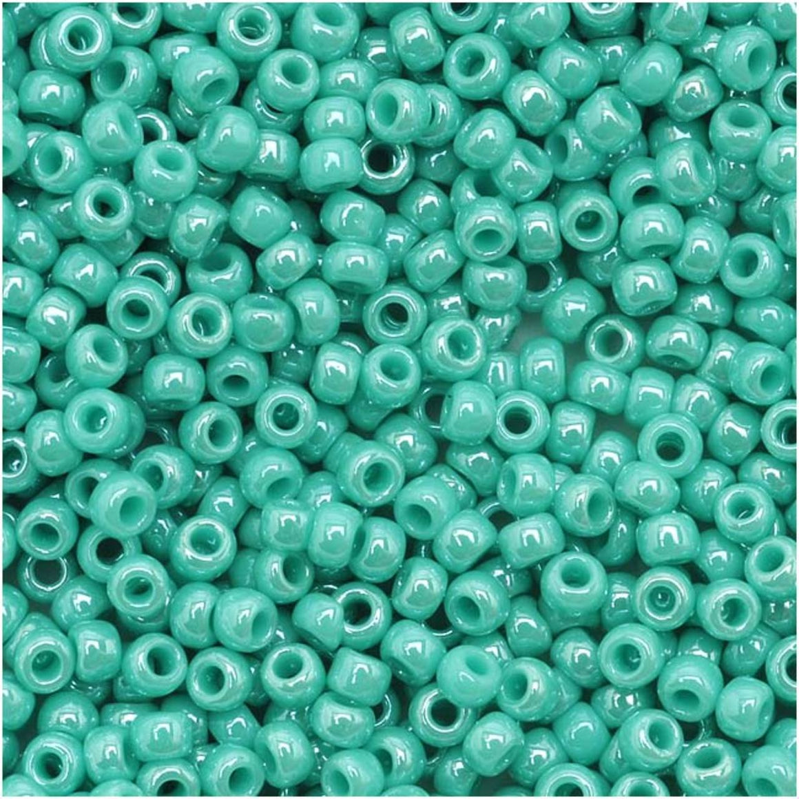 TOHO Bead Round 11/0 Opaque-Lustered Turquoise, 2.5-Inch Tube