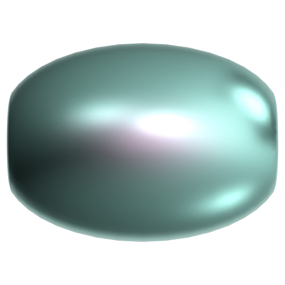 PRESTIGE 5824 4mm Rice-Shaped Pearl Crystal Iridescent Light Turquoise