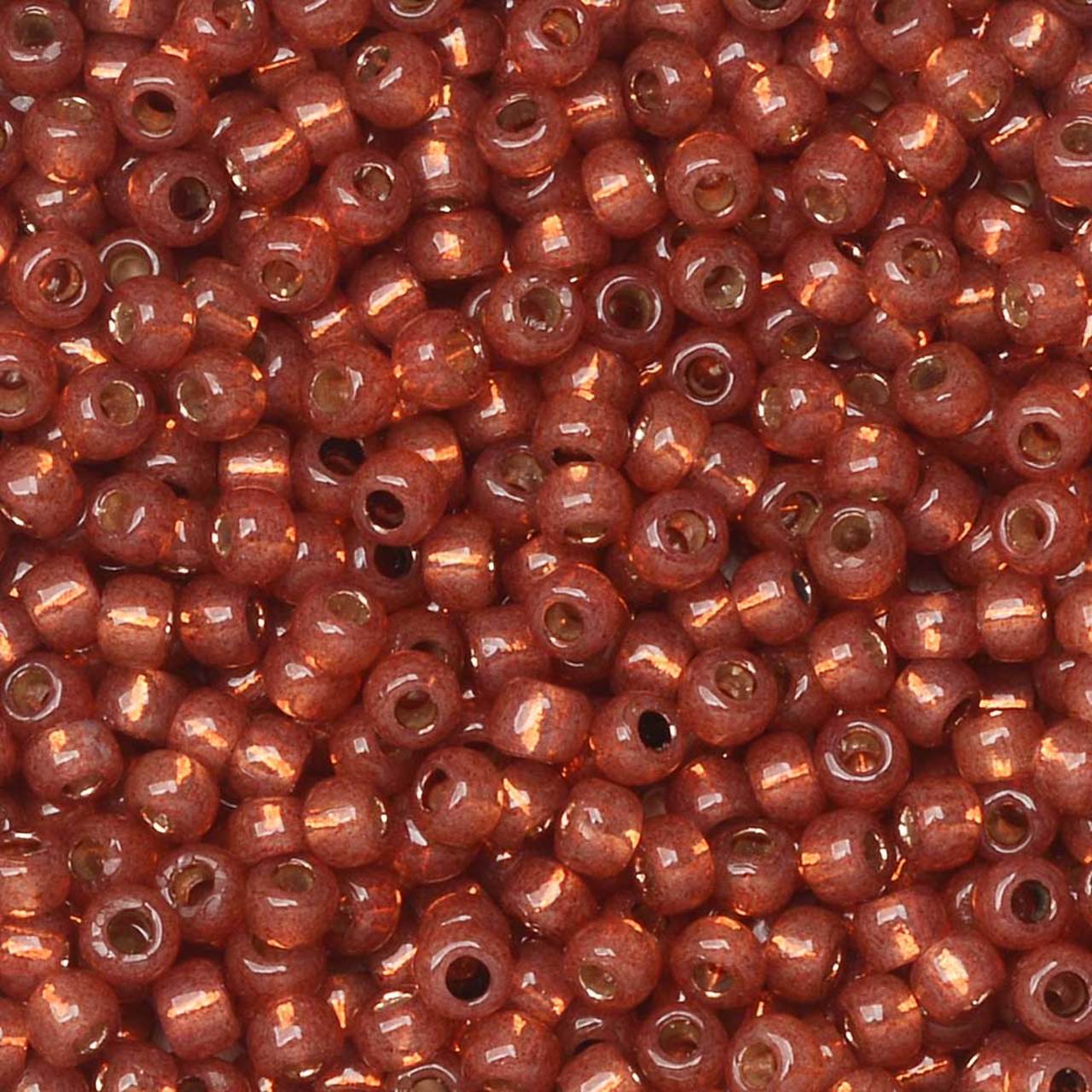 TOHO Round Bead 11/0 PermaFinish Silver-Lined Milky Pomegranate 2.5-Inch Tube