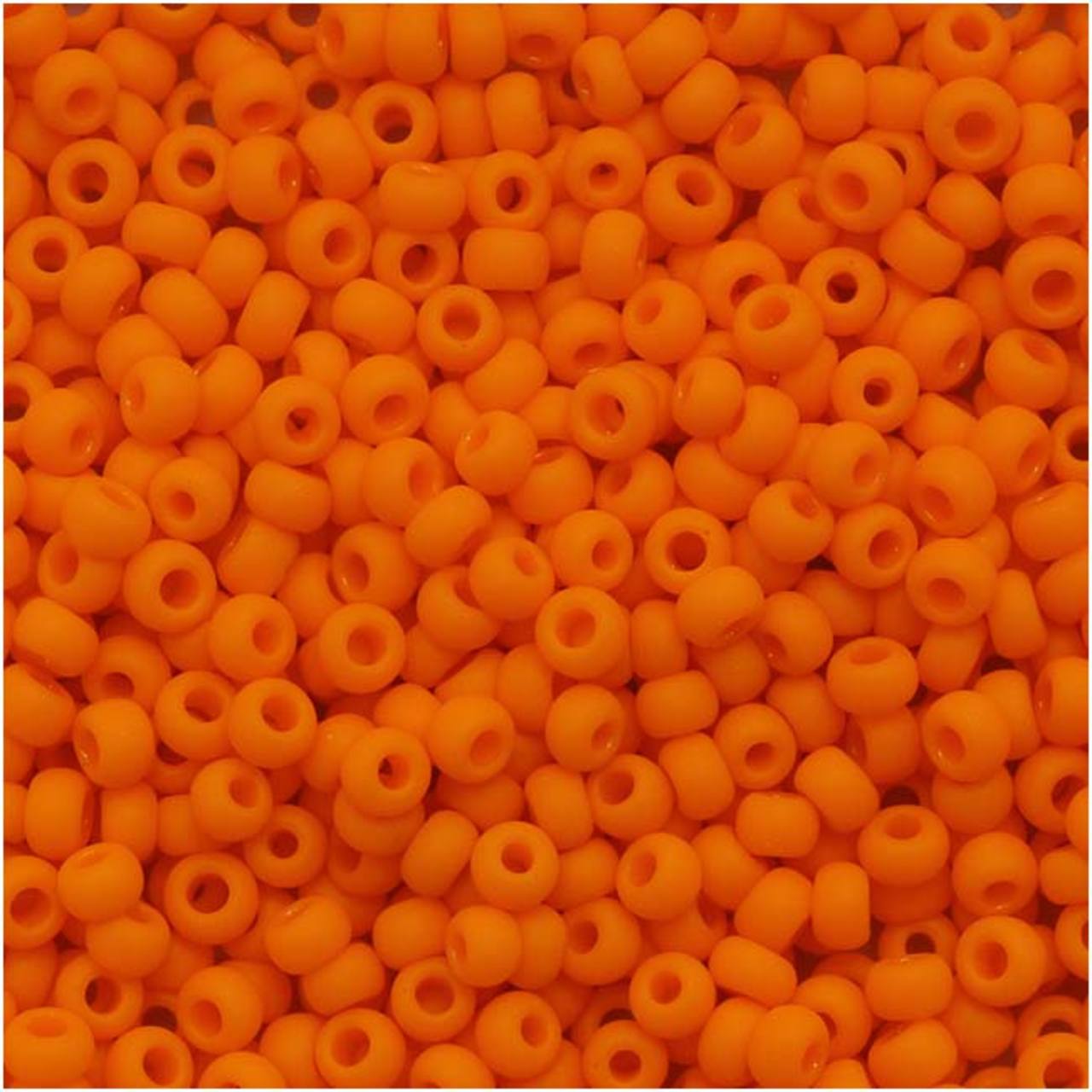 TOHO Bead Round 11/0 Matte Opaque Cantaloupe, 2.5-Inch Tube