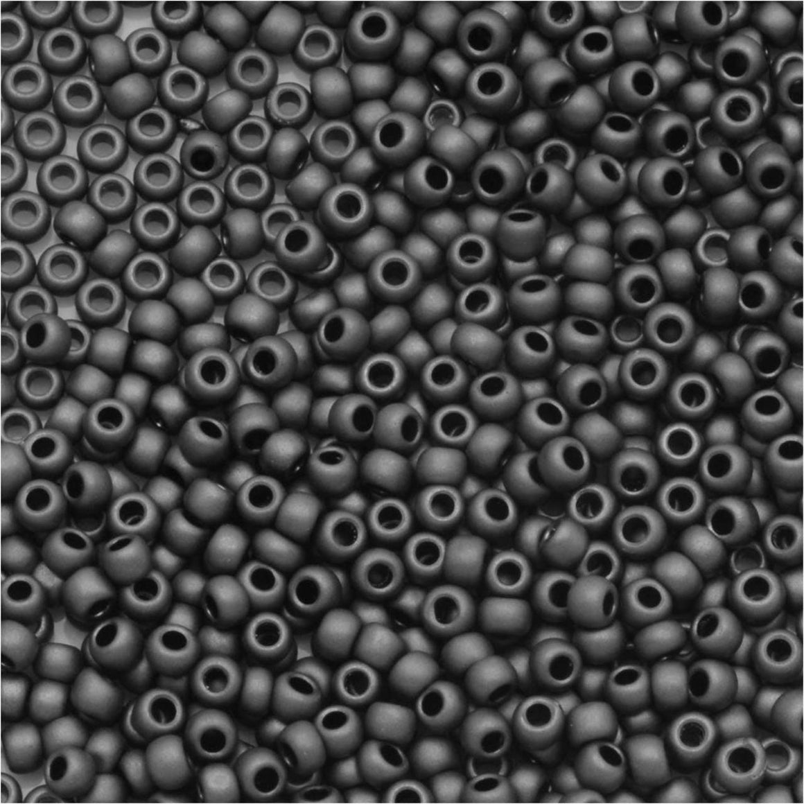 TOHO Bead Round 11/0 Matte Opaque Gun Metal, 2.5-Inch Tube