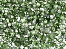 2mm Mirror Fern Green Faceted Czech Fire Polish Beads