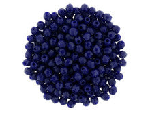 2mm Navy Blue Picasso Faceted Czech Fire Polish Beads