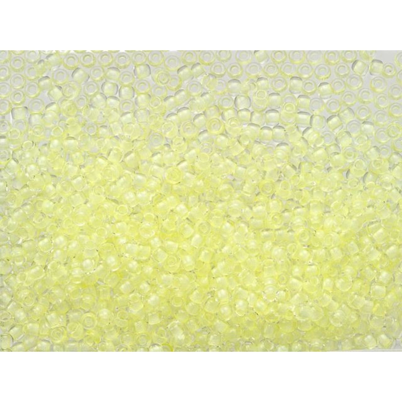 TOHO 11/0 Glow in the Dark Yellow/Bright Green Round Bead 2.5-Inch Tube