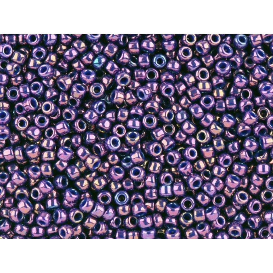 TOHO Bead Round 11/0 Higher-Metallic Royal Purple, 2.5-Inch Tube