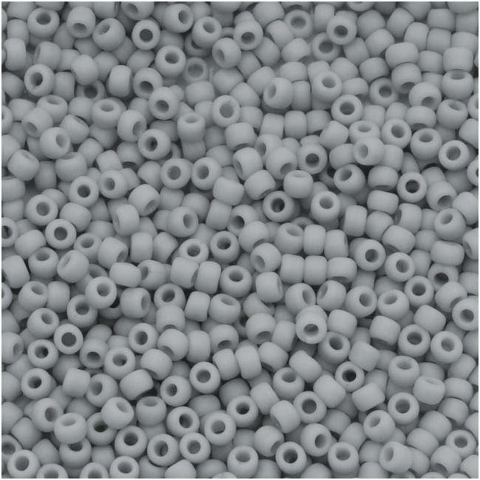 TOHO Bead Round 11/0 Matte Opaque Gray, 2.5-Inch Tube