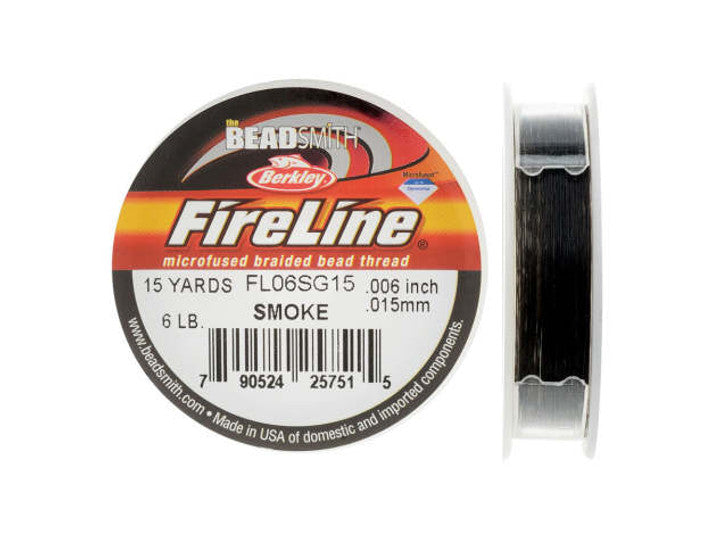 Smoke Fireline Thread 15 Yard Spool, 6LB TEST – GoodyBeads
