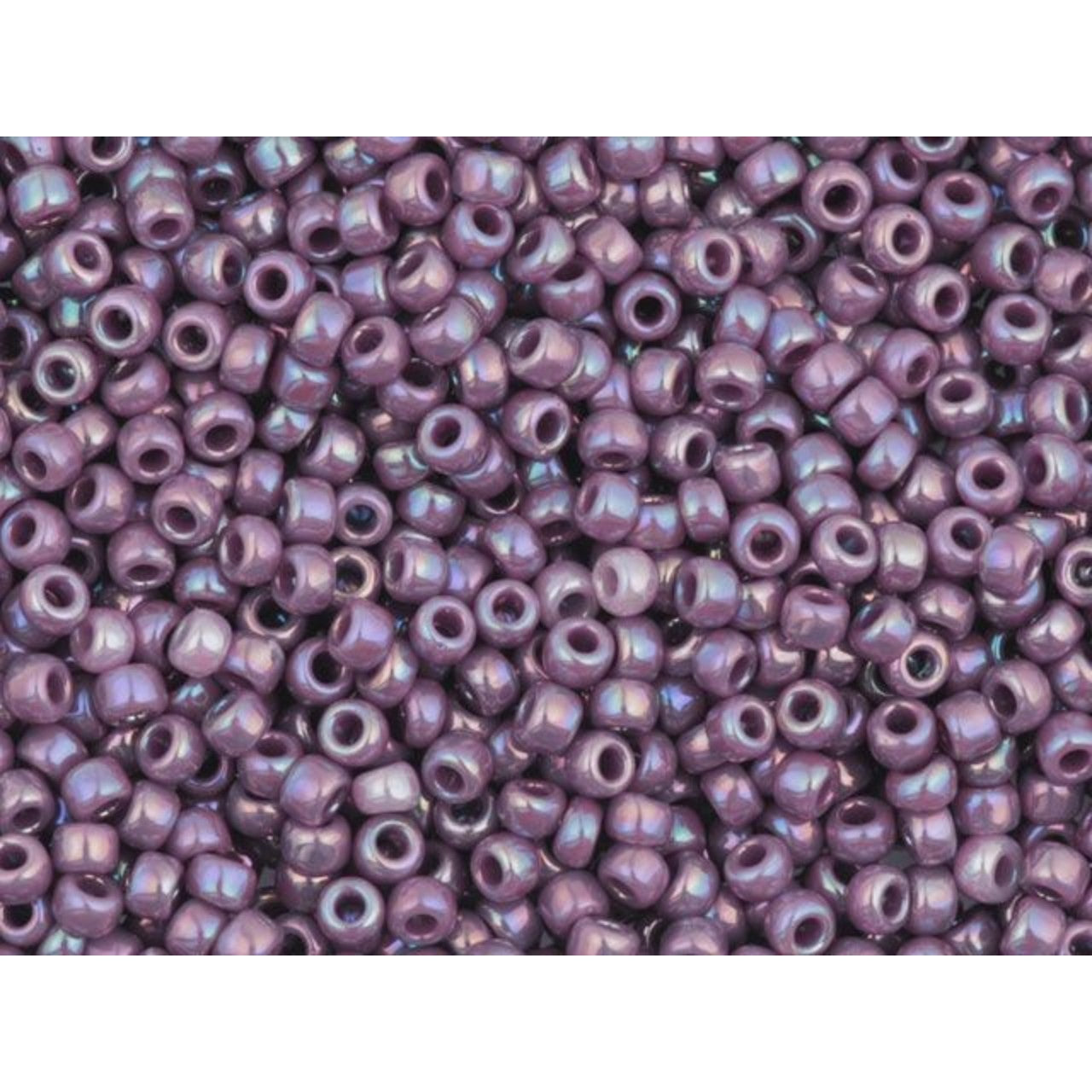 TOHO Bead Round 11/0 Opaque-Rainbow Lavender AB, 2.5-Inch Tube