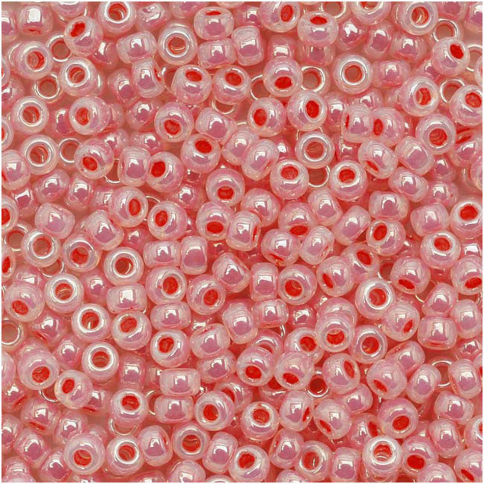 TOHO Bead Round 11/0 Ceylon Coral Pink, 2.5-Inch Tube