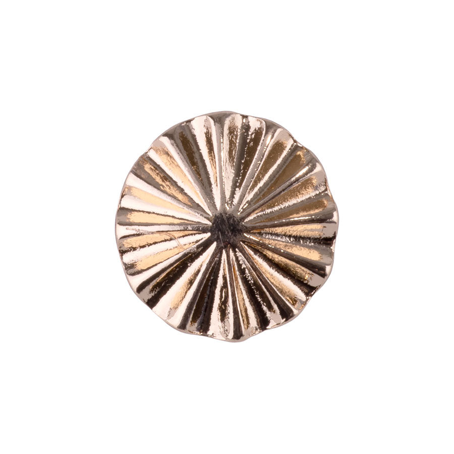 17mm Radial Design Shank Button from the Global Collection - Gold Plated