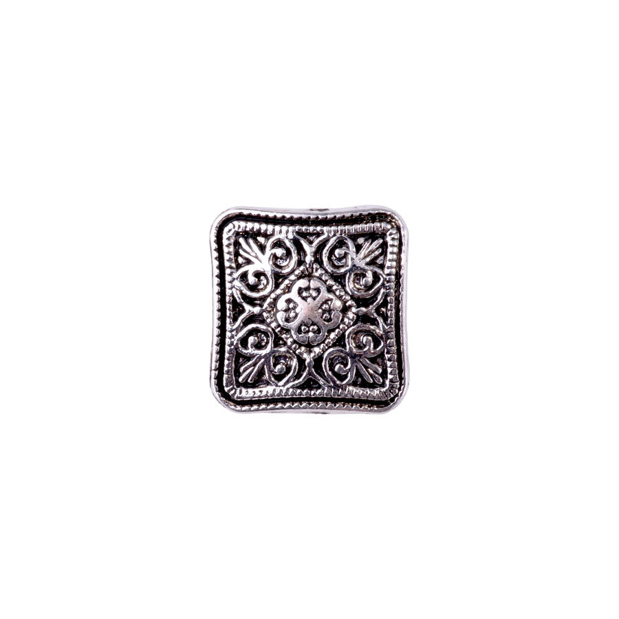 13mm Square Shank Button from the Sierra Collaction - Silver Plated