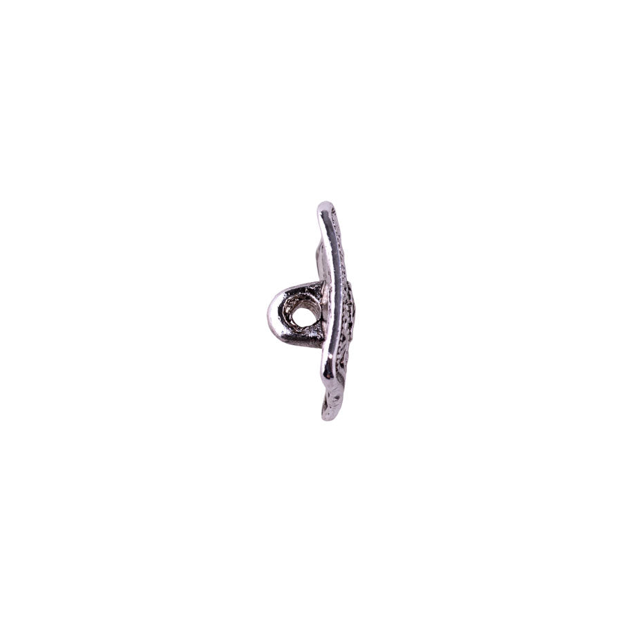 13mm Square Shank Button from the Sierra Collaction - Silver Plated