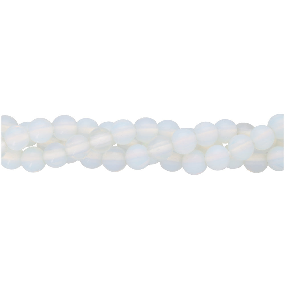 Opalite Large Hole 8mm Round - 8-inch