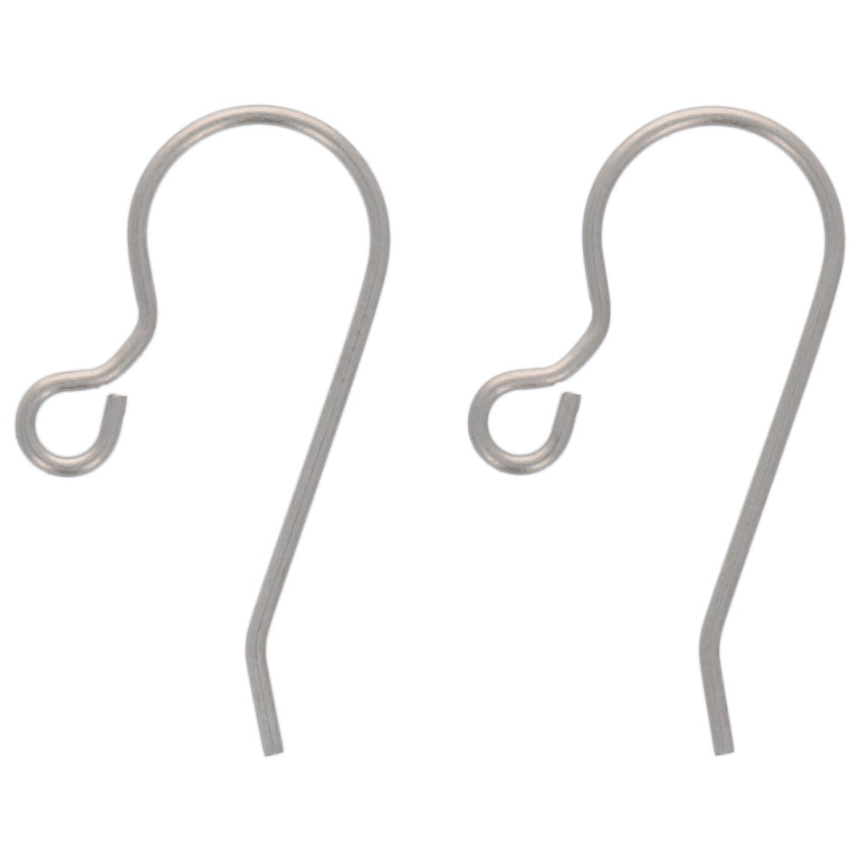 Titanium French Hook Earring Wires, Plain