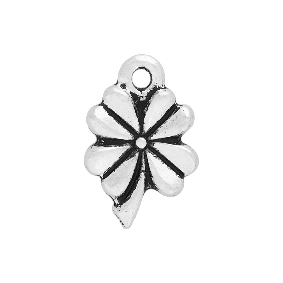 11mm Antique Silver 4 Leaf Clover Charm by TierraCast