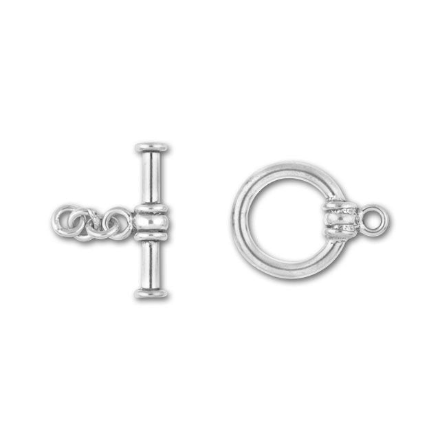 Bali Silver 14mm Simple Toggle Clasp