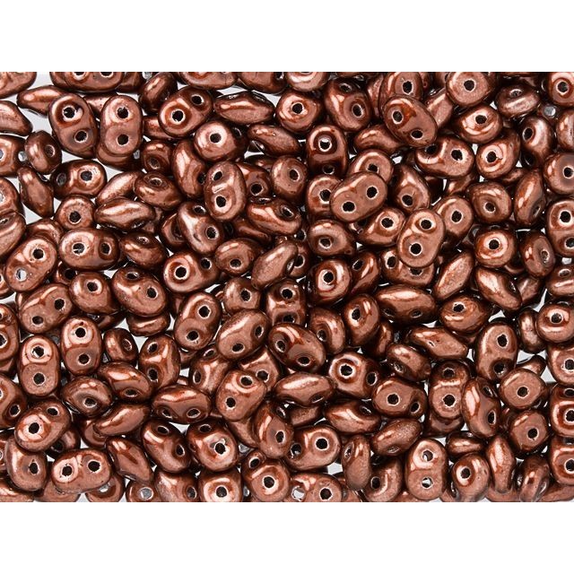 SuperDuo 2 x 5mm Metalust Burnt Copper 2-Hole Seed Bead 2.5-Inch Tube