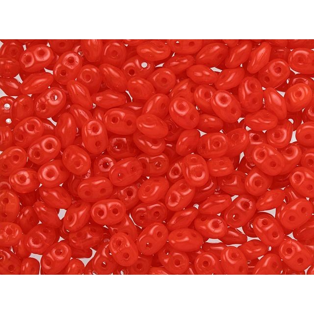 SuperDuo 2 x 5mm Milky Grapefruit 2-Hole Seed Bead 2.5-Inch Tube