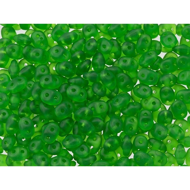 SuperDuo 2 x 5mm Matte Chrysolite 2-Hole Seed Bead 2.5-Inch Tube