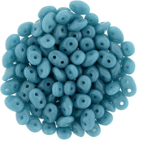 SuperDuo 2 x 5mm Sleeping Beauty Turquoise 2-Hole Seed Bead 2.5-Inch Tube